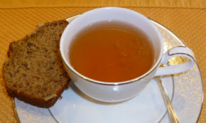 Peanut Butter Banana Bread and Tea